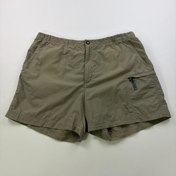 The North Face Pants - The North Face Stow Hiking Shorts Womens XL Khaki Green Nylon Outdoor Utility